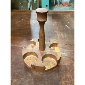 Vintage Wooden Teak Spice Rack - 7”